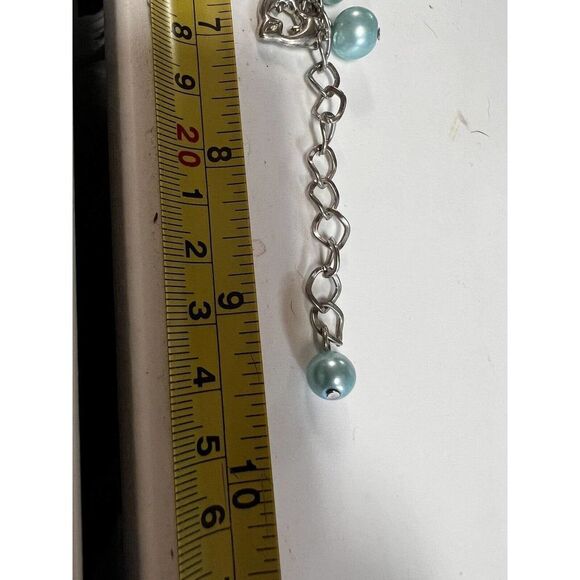 Charm bracelet Dolphin Hearts &blue‎ glass beads fashion jewelry AOV-A - Picture 5 of 5